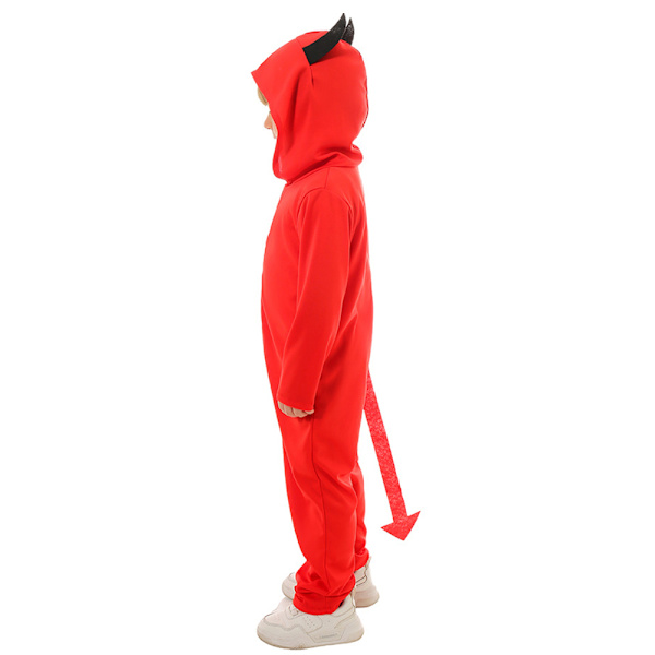Halloween Söta Lilla Djävulens Bat Kostym Vampyr Show Kostym Djävul Kostym Jumpsuit 4-12 År Boy L