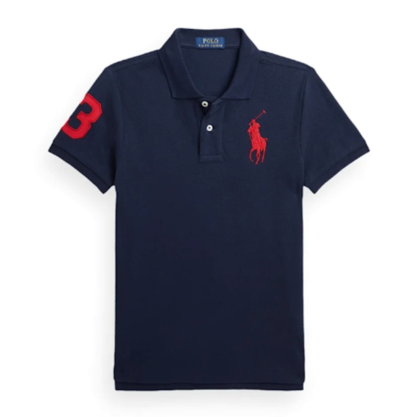 PoloRalphLauren Herr Classic Fit Kortärmad Poloshirt Royal Blue-Red XL