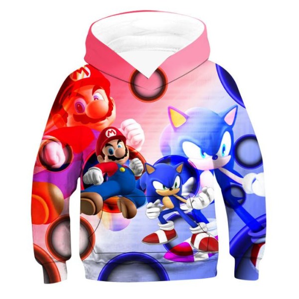 Super Mario Bros 3d Print Barn Hoodie Jacka A 160cm