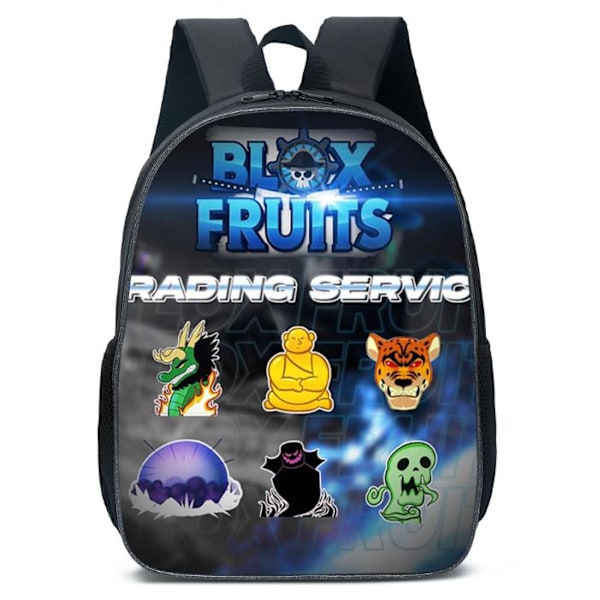 ROBLOX Blox Fruits Ryggsäck Skolväska Barn Axel Laptopväskor Resa Ryggsäck B 30*15*40cm