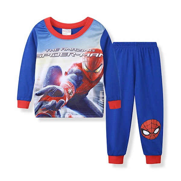 Spider-Man Pyjamas för Småbarn Pojkar Flickor Bomull Pyjamas för Pojke Nattkläder Långärmad Söt Tecknad Sovkläder Byxor Set #4 110cm