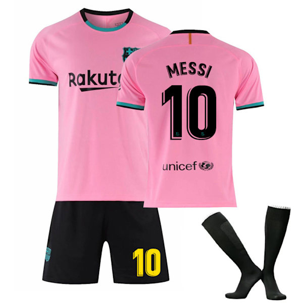 Messi fotbollströja barn pojkar träningsset sportkläder toppar + shorts strumpor kostymer #18