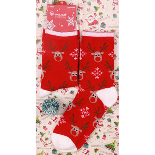 1/2/4/6 Damstrumpor Julstrumpor Tomte Snögubbe Vinter Benvärmare Mix 10 Pairs