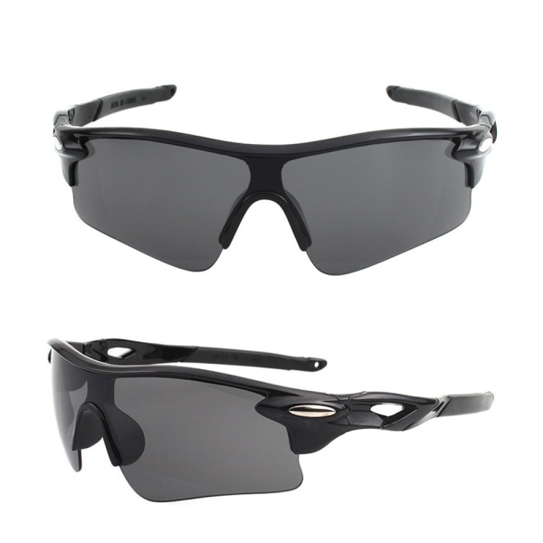 Cycling Polarized Sports Solglasögon Glasögon för män kvinnor Black Frame Gray Lens