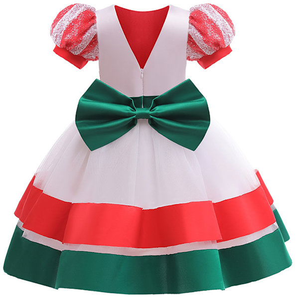Barnens prinsessklänning julkarneval uppträdande kostym 130cm