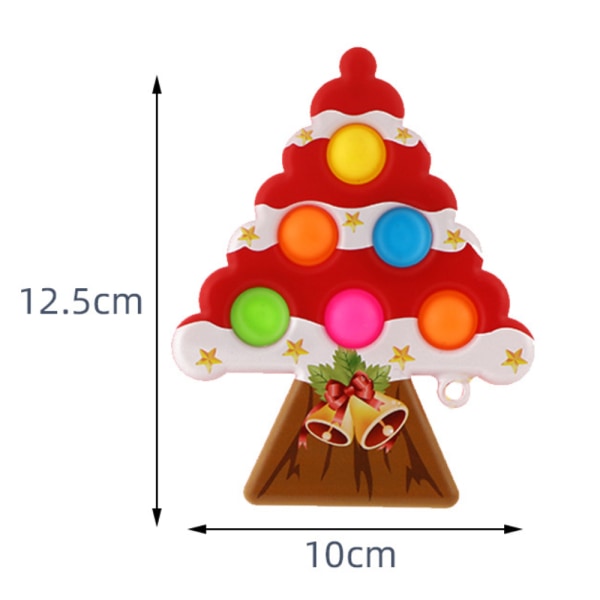 Mjuk tecknad Bubble Music Dra upp dragkedjan Toy Christmas Tree Shape Toy Green