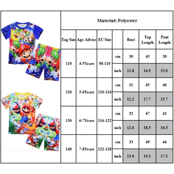 Barn Pojkar 3D Tryckt T-shirt Shorts Outfits Träningsoverall Sommar Kläder Set B 5-6 Years