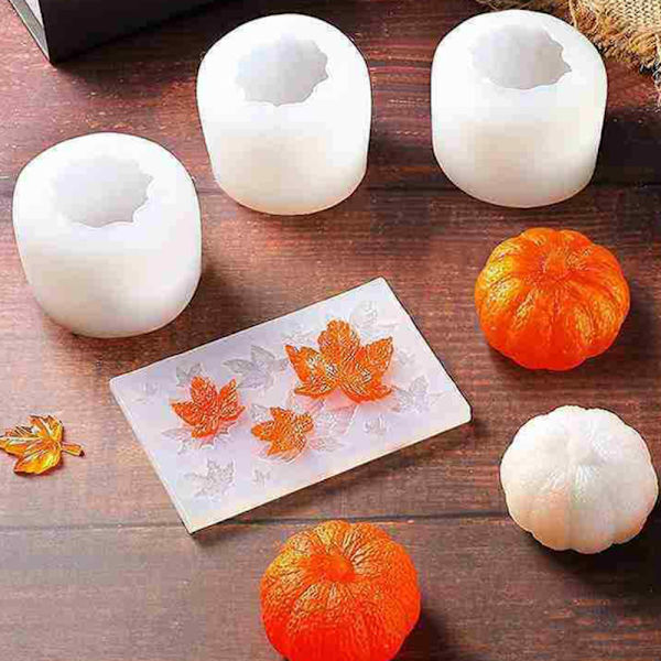 3D DIY Pumpa Ljusform Handgjord Halloween Form Kakform M