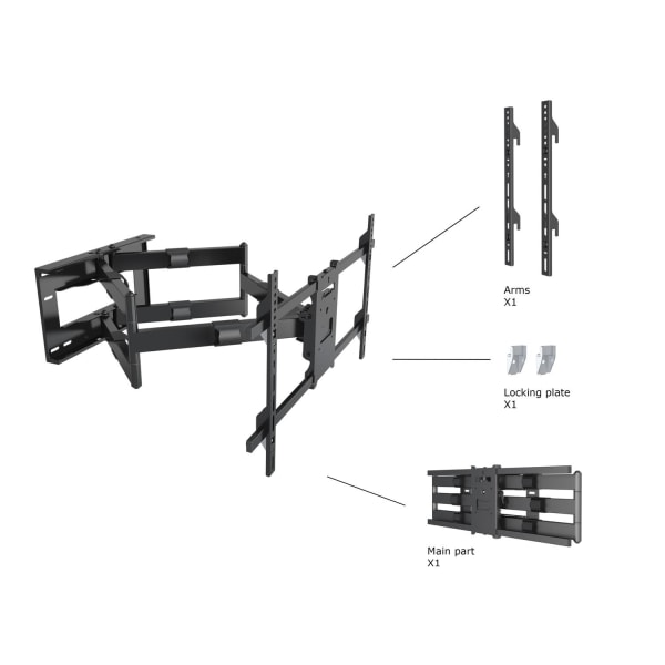 Multibrackets Universal TV Wall bracket 50"-80" Long Reach Arm 910mm