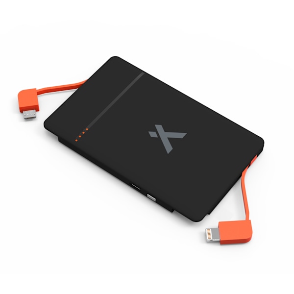 Bear Grylls 3000mAh Power Bank with Built-in Lightning & Micro USB Cable Svart