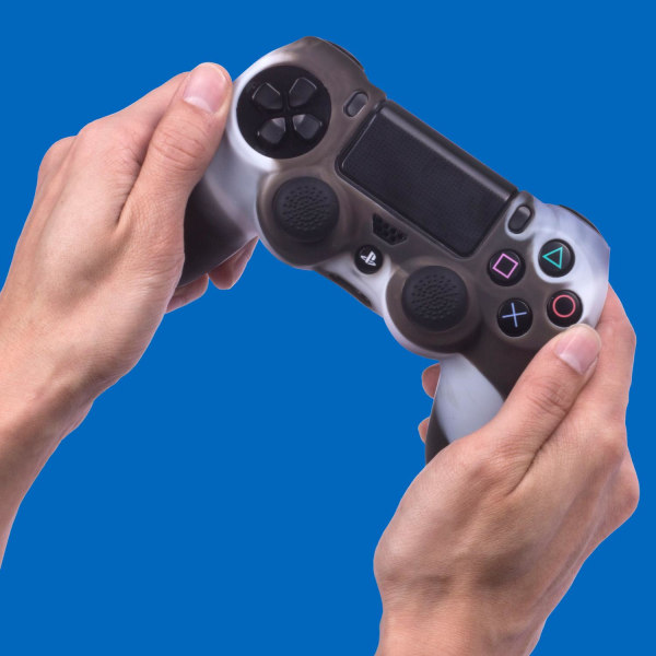 Playstation 4 Kontroll Silikon Skin Kamoflage grå