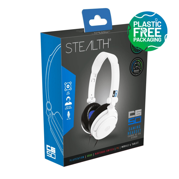 Stealth C6-50 Gaming Headset for PS4/PS5, XBOX, Switch, PC - Blue/White