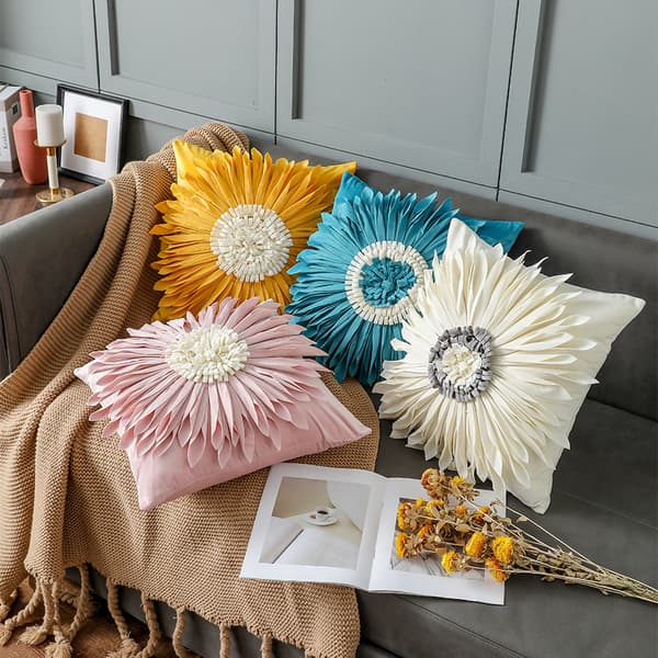 2 Pack Chrysanthemum Pillow Covers, dekorativa kuddfodral