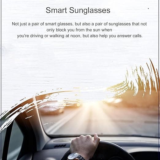 5.0 Solbriller Bluetooth-hovedtelefoner, Bluetooth-solbriller med hovedtelefoner, sort