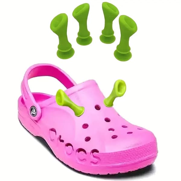 Charms med sko charms, Clogs dekoration & 4 stk. sko charms til Clogs