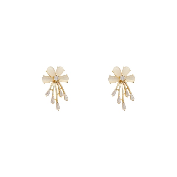 Flower Ear Studs Örhängen Elegant Women Ear Hook Fashion Girls Smycken