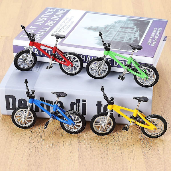 Fingercykler Bmx, Finger Mountainbike, Mini Model Ornamenter - 4stk