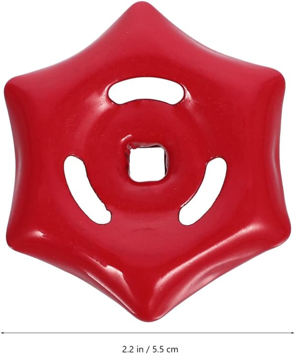 Rød Jern Håndventil - Ventilspak - Kuleventil - Stengeventil - Vannrørventil - 6 x 6mm Toppspak - 2 stk
