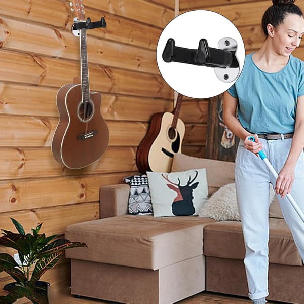 Gitarrhängare Väggfäste, Självlåsande Gitarrhängare Väggkrok Hållare