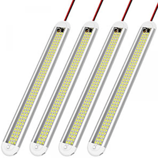 12v indvendig LED lysbjælke, 120 LED universel strimlys med tænd/sluk-kontakt