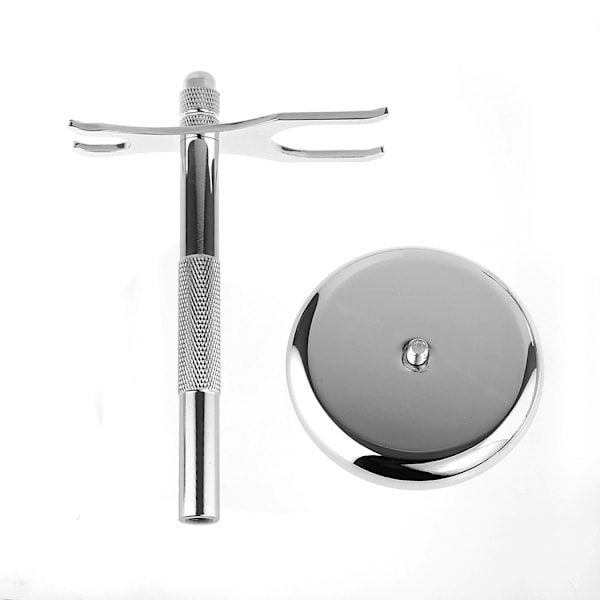 Forkromet Stativ til Barberkniv og Kost, Forlæng Levetiden af Din Barbering