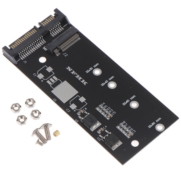 M.2 Ngff Msata Ssd til 2,5 tommers Sata 6,0 gbps 2 i 1 adapterkonverter C