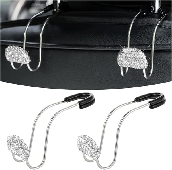 2 stk. Bling bilkroge, multifunktionelle Bling rustfrit stål universal