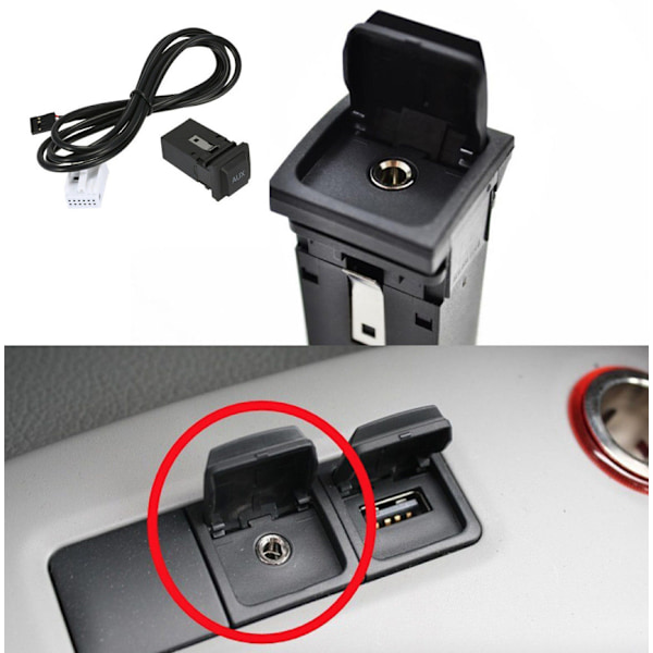 Bil Aux-switch Interface Adapter i Stik med Kabel Sæt til Vw1