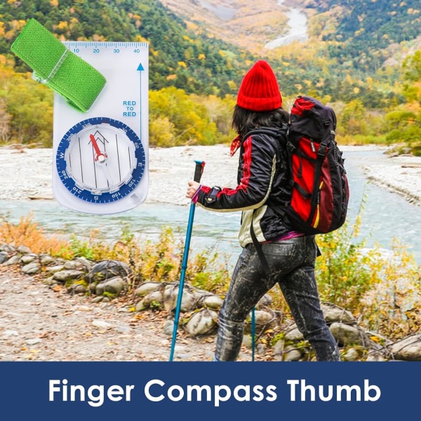 Kompass, Orienteringskompass, Vandring Backpacking Compass, Advanced Sc