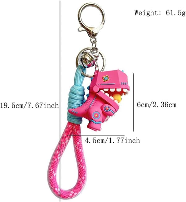 Mecha Dinosaur og Kylling Nøglering Taske Rygsæk Mode Tilbehør Fa