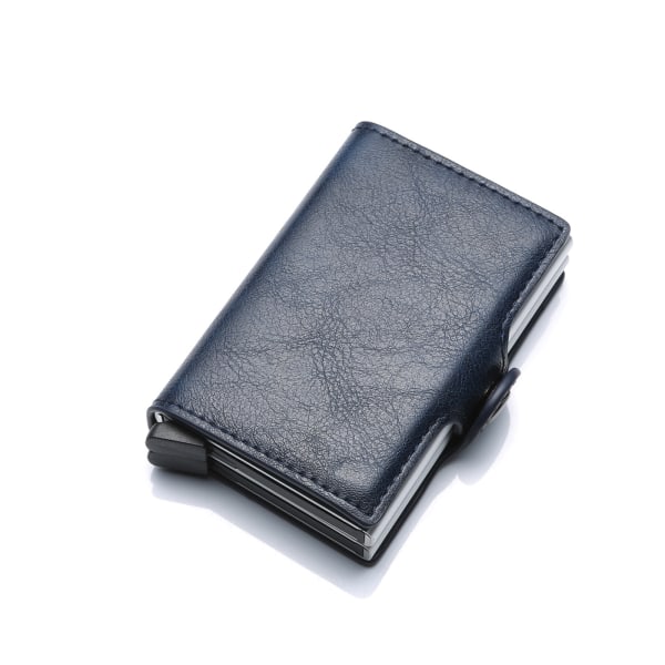 Kaksinkertainen varkaudenesto lompakkoturvallinen pop up -korttiteline, musta