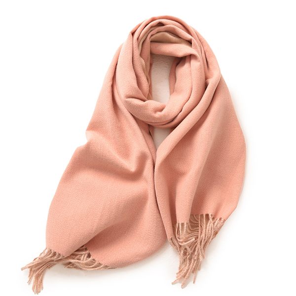Dam Cashmere Halsdukar Stora Cashmere Sjalar och Halsdukar Lätt Filt Halsduk för Kvällsklänningar Varm Daglig Resa Kontor Rosa 66cm*180cm