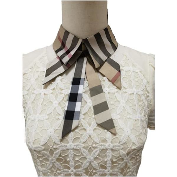 Avtakbar falsk krage, krage, rutemønstret bluse, falsk krage, choker