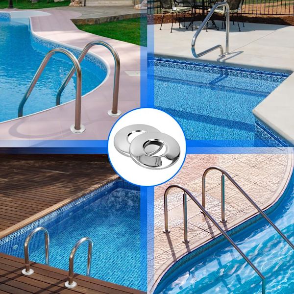 Stegplatta för poolstege i rostfritt stål, slitstark reservdel för pool, professionell pooltillbehör