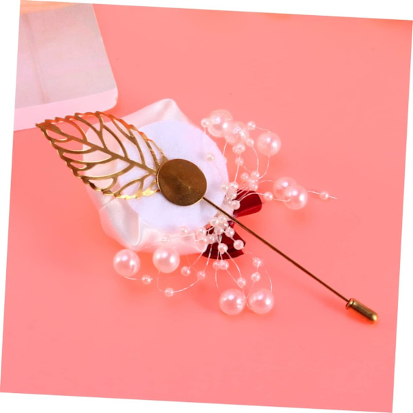 Blomster Boutonniere Sæt, Håndlavet Silkeblomst Til Bryllup Hjemkomst Prom Suit Decor