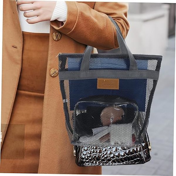 Håndtasker Tote Taske Strandtaske Mesh Opbevaringspose Strand Tote Taske Rejse