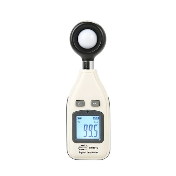 Illuminansmätare, Handhållen Bärbar Luxmätare, Digital Display Illuminometer med Linslock för Belysningsmätning