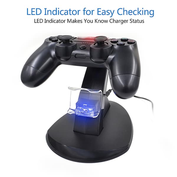 Dobbel USB-ladingstasjon for Playstation 4
