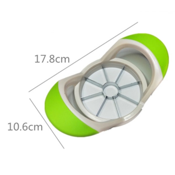 Professionel æbleskærer i rustfrit stål med 8 blade i rustfrit stål | Æbleskræller med anti-kerne håndtag | Ergonomisk design ABS BPA-fri | Frugt