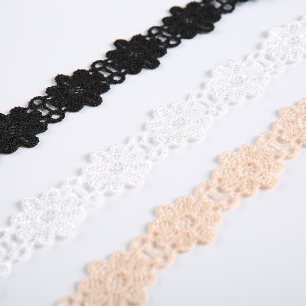 3 par bh-stropper blonde blomst perle justerbar elastisk skridsikker dekorative stropper udskiftning sort