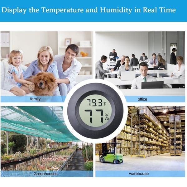 2 stk. Mini Digital Lcd Termometer Hygrometer Temperatur Fugtighed -50~