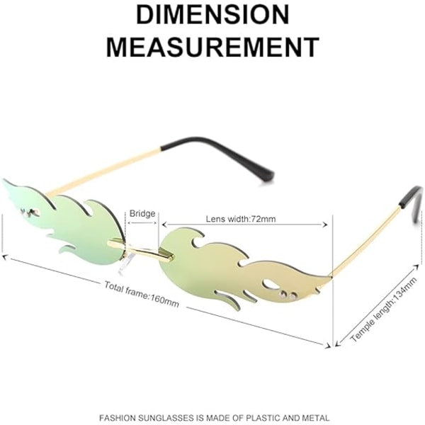 Fashion Solglasögon Svart Flamma Festglasögon Nyhet Utomhus Glasögon F