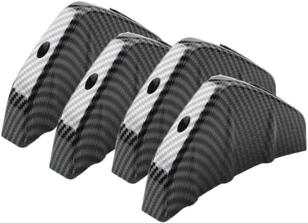 Spoiler Front Lip 4pcs Universal Car Carbon Fiber Pattern Pattern Hajfena Bakre Spoiler Bil Bakre Stötfångare Lip Diffuser Ström (4pcs)Funktion