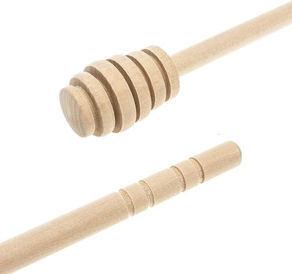 4 stk. 16 cm brune træ honningrører Honningdipperpinde Honning