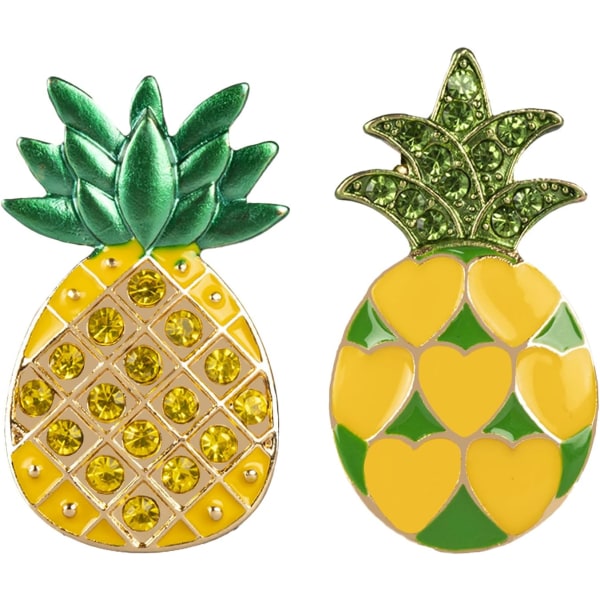 2 st bilventilationsklämmor, söta strass ananas bil luftkonditionering fruktklämmor färgglada bilinredningsdekorationer tillbehör för kvinnor