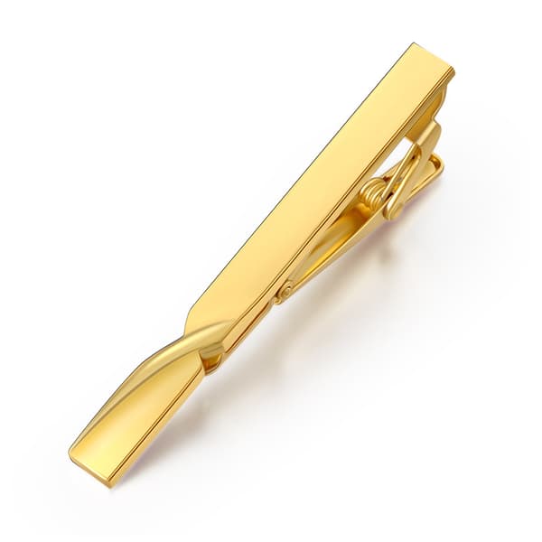 Mænds stramme slipsklipsæt, guld, sølv og sort, 3 farver, 6CM
