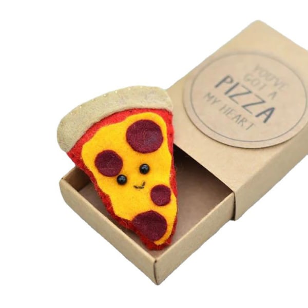 Söt pizzamatchbox-present Kreativ positiv pizzficka-present till barn