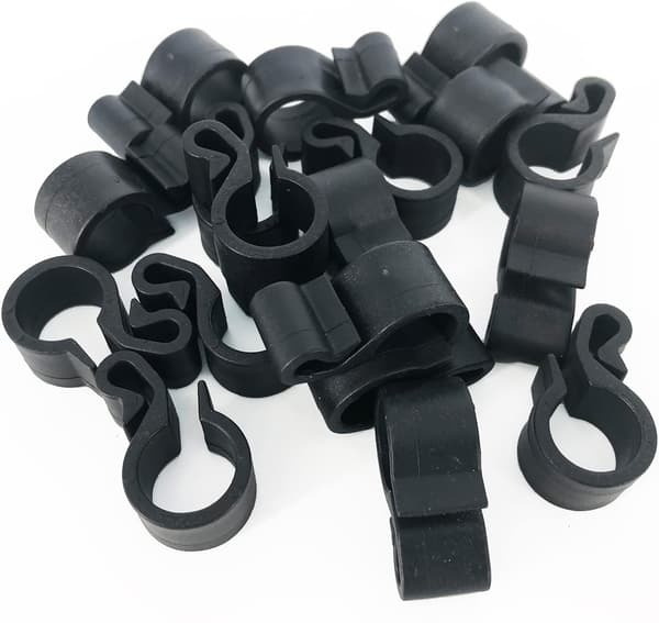 100-pack droppslangshållare - Diameter 16 mm - Slangfäste / Dr