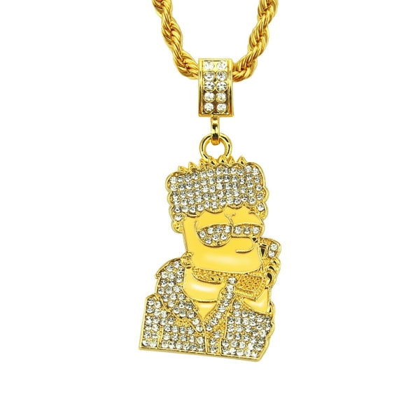 Halsband hip hop diamant seriefigur halsband