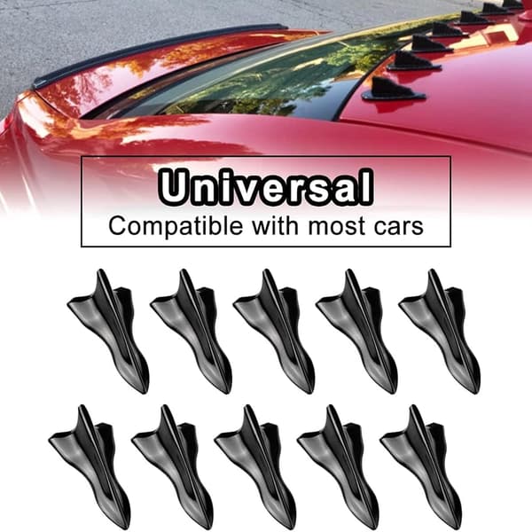Air Vortex Generator Diffuser Shark Fin 10pcs Set Kit Kompatibel med
